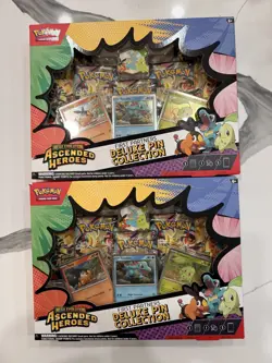 2x Ascended Heros Deluxe Pin Collection Boxes Lot of 2 Pokemon TCG New/Sealed ✅ - Image 1
