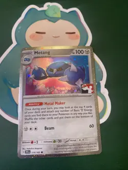 Metang 114/162 Temporal Forces Cosmo Holo Play Stamped Pokemon TCG NM - Image 1