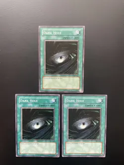 Yugioh Dark Hole SYE-026 Unlimited Edition Common LP/MP X3 - Image 1