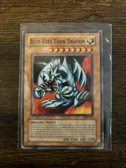 Yugioh 2003 Blue-Eyes Toon Dragon SDP-020 Common 1st Edition - Image 1