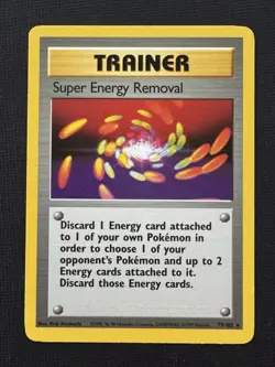 Pokemon Super Energy Removal 79/102 Base Set Regular Rare Trainer TCG Card - Image 1