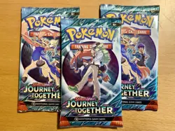 Pokemon TCG 3x SV JOURNEY TOGETHER Booster Packs Factory Sealed 30x Cards - Image 1