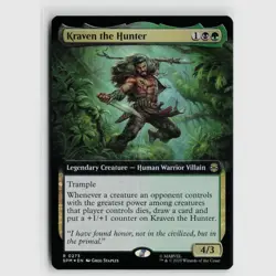 MTG Kraven the Hunter Extended Art #273 Marvel's Spider Man Foil R NM Magic Card - Image 1