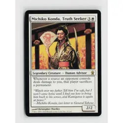 MTG Michiko Konda Truth Seeker #19 Saviors of Kamigawa Normal R NM Magic Card - Image 1
