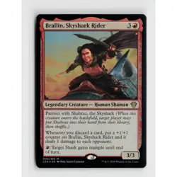 MTG Brallin Skyshark Rider #4 C20 Commander 2020 Foil M NM Magic Card - Image 1