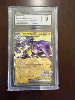 Toxtricity ex 243 Sv-P Promo illustration Contest Winner 2024 Pokemon Card CGC 9 - Image 1