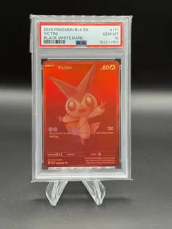 Pokemon TCG Black Bolt White Flare Red Victini Card 171/086-ENGLISH PSA 10 - Image 1