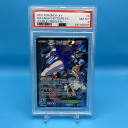PSA 8 Team Aqua's Kyogre EX Double Crisis 2015 Pokemon Card 6/34 English - Image 1