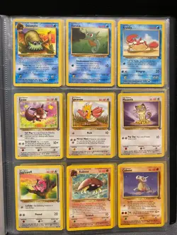 Jungle and Fossil Set Pokemon Cards Bundle No Duplicates Vintage 1999 WOTC - Image 1