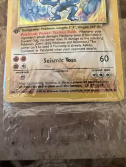 Machamp 8/102 Base Set Sealed 1st Edition Holo Pokemon Card English NEW - Image 4