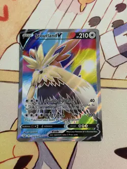 Pokemon Card Stoutland V 157/163 Sword & Shield Battle Styles Holo Full Art - Image 1