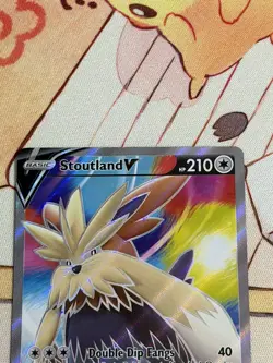 Pokemon Card Stoutland V 157/163 Sword & Shield Battle Styles Holo Full Art - Image 2
