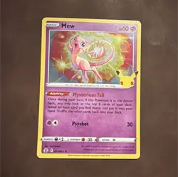 Pokemon TCG Mew 011/025 Celebrations Holo Rare 60HP Collector Card - Image 1