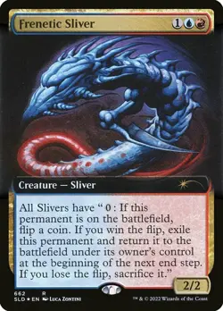 1 x Frenetic Sliver - Foil - Extended Art - Secret Lair - Light Play - MTG - Image 1