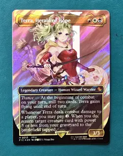 Terra, Herald of Hope Borderless Surge Foil Commander Final Fantasy Foil English - Image 1