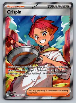 Crispin 164/142 Sv07: Stellar Crown Holo Full Art Pokemon TCG - Image 1