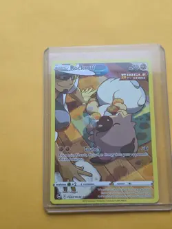 Pokemon Rockruff Full Art TG07/TG30 Ultra Rare Holo Silver Tempest Single Strike - Image 2