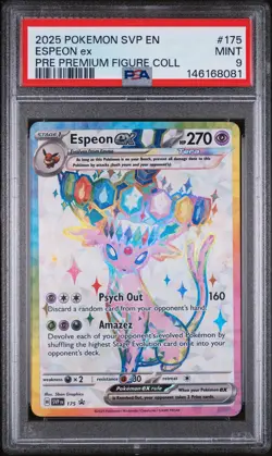2025 POKEMON SVP EN-SV BLACK STAR PROMO #175 ESPEON EX PSA 9 - Image 1