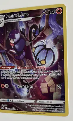 Chandelure TG04/TG30 Pokemon TCG Lost Origin Trainer Gallery Holo LP - Image 2