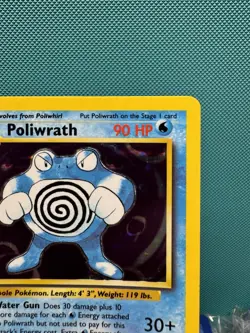 Pokemon TCG Poliwrath Holo Rare Base Set (1999) 13/102 WOTC Condition MP - Image 3