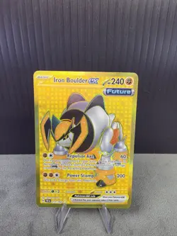 Iron Boulder EX 217/162 Temporal Forces Hyper Rare Gold Full Art Pokemon TCG NM - Image 1