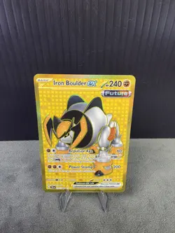 Iron Boulder EX 217/162 Temporal Forces Hyper Rare Gold Full Art Pokemon TCG NM - Image 4