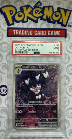 2025 POKEMON WHT EN-WHITE FLARE ILLUSTRATION RARE - GOTHORITA 125/086 - PSA 9 - Image 1
