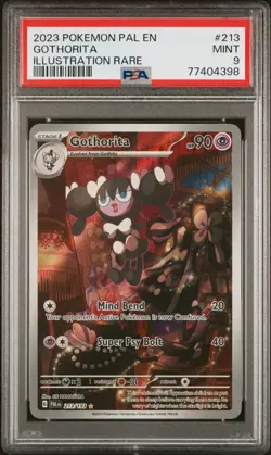 PSA 9 MINT 2023 POKEMON PAL EN-PALDEA EVOLVED #213 GOTHORITA ILLUSTRATION RARE - Image 1