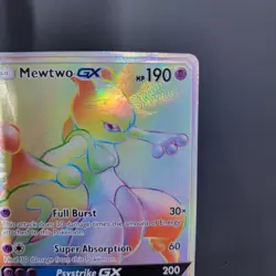 Pokemon TCG Mewtwo GX Secret 76/73 Shining Legends Rainbow Holo - Image 4