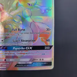 Pokemon TCG Mewtwo GX Secret 76/73 Shining Legends Rainbow Holo - Image 5