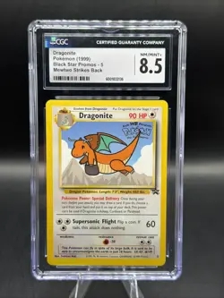 ✨ CGC 8.5 ✨ 1999 Pokemon First Movie Dragonite #5 WB Stamped Black Star Promo - Image 1