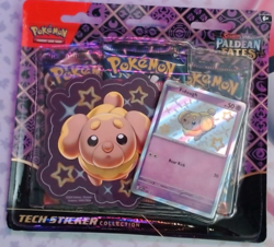 Pokemon Paldean Fates Tech Sticker Collection 3 Booster Pack Blister- Fidough - Image 1