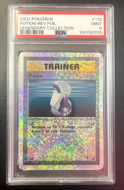 2002 POKEMON POTION LEGENDARY COLLECT. REVERSE FOIL 110/110 PSA 9 - Image 1