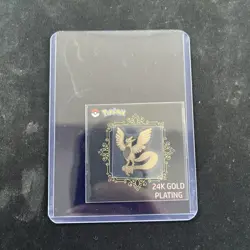ARTICUNO 24k Gold Plated Sticker Korean Striking Candy Pokemon NM - Image 1