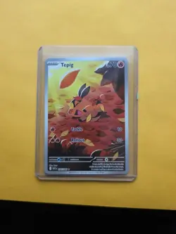 Pokemon TCG Tepig 096/086 SV: White Flare Illustration Rare Full Art Holo - Image 1