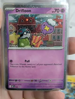 Drifloon With SWIRL 🍥 Mega Evolution Black Star Promo Cosmos Holo Pokemon TCG - Image 1