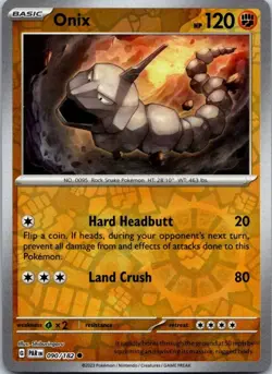 Onix 090/182 C Paradox Rift Pokemon Reverse Holo NM - Image 1