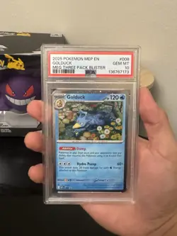 2025 POKEMON MEP EN-ME BLACK STAR PROMO #008 GOLDUCK PSA 10 - Image 2