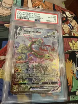 2021 POKEMON SWORD & SHIELD EVOLVING SKIES SECRET FULL ART/RAYQUAZA VMAX PSA 10 - Image 2