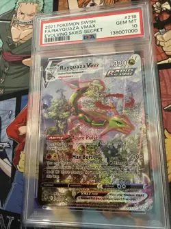 2021 POKEMON SWORD & SHIELD EVOLVING SKIES SECRET FULL ART/RAYQUAZA VMAX PSA 10 - Image 3
