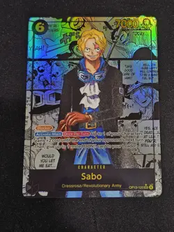 2025 One Piece OP13-120 Sabo SEC Manga English DAMAGED - Image 1