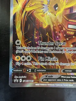 Pokemon Alt Art Jolteon v SWSH183 Sword & Shield Holo Black Star Promo (NM) - Image 4