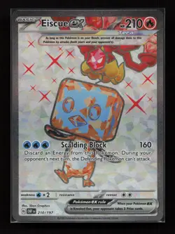 Eiscue ex 210/197 Ultra Rare Obsidian Flames Pokemon Near Mint - Image 1