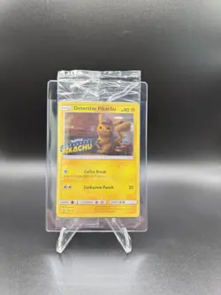 DETECTIVE PIKACHU SM190 PROMO STAMPED RARE POKEMON HOLO SEALED NM - Image 1