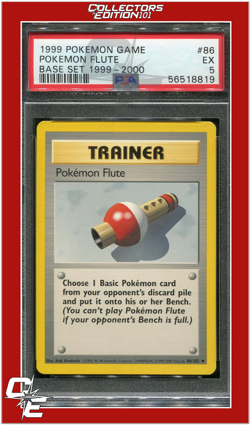 Base Set 86 Pokemon Flute Base Set 1999-2000 PSA 5 - Image 1
