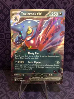 Pokemon Toxicroak EX Scarlet & Violet 131/198 Double Rare Holo NM - Image 1