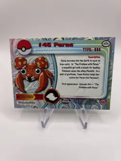 1999 Paras Topps Chrome #46 Holo Pokemon TV Animation Edition Series 1 - Image 2