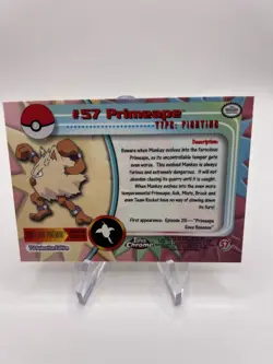 2000 Topps Chrome Pokemon: Primeape #57 - NM - Image 2