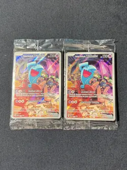 Pokemon TCG Team Rockets Wobbuffet 203 Destined Rivals ETB Promo, Sealed x2 - Image 1