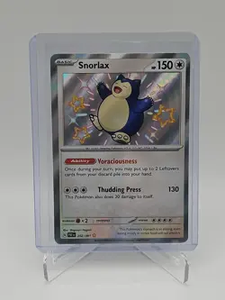 Pokemon TCG Snorlax 202/091 Shiny Holo Rare Paldean Fates NM English - Image 1